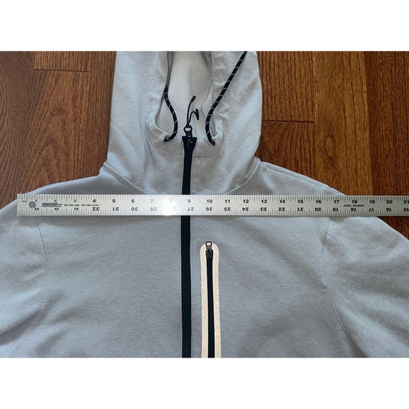 Old Navy Men's Gray Full Ziplong Sleeve Light Jacket Cotton Fleece Size Medium - Picture 10 of 10